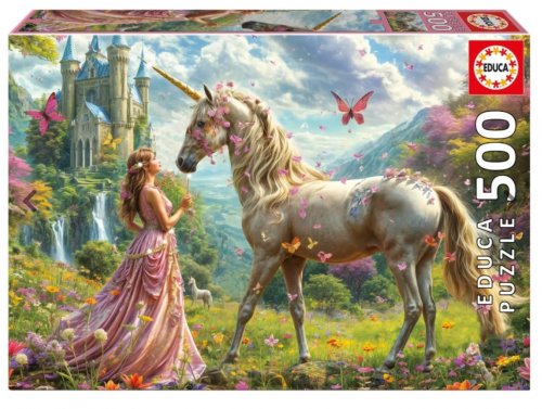 Palapeli: Fairies, Unicorns And Butterflies (500)