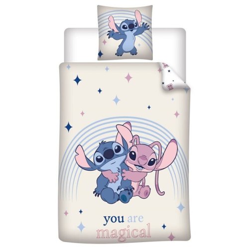 Disney Stitch & Angel Policotton Duvet Cover Bed 90cm