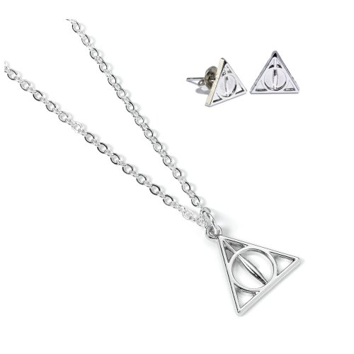 Kaulakoru: Harry Potter - Deathly Hallows And Earrings Set