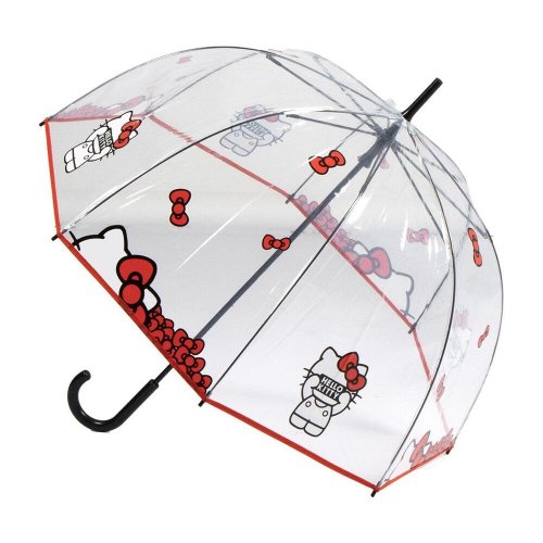 Sateenvarjo: Hello Kitty - Bows, Transparent (Manual)