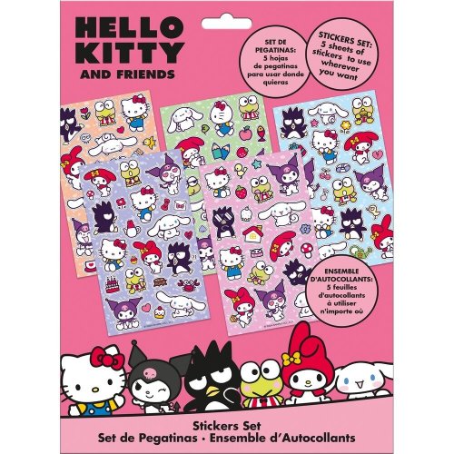 Tarra-arkki: Hello Kitty And Friends - Sticker Set, 5-pack