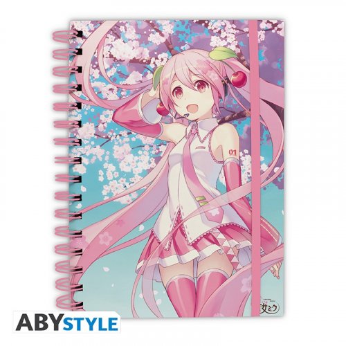 Muistikirja: Hatsune Miku - Spirale Cherry Blossom (A5)