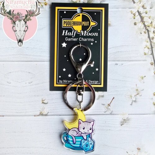 Avaimenper�: Gamer Cats - Game Cafe Keycharm (4x3cm) (Niramuchu)