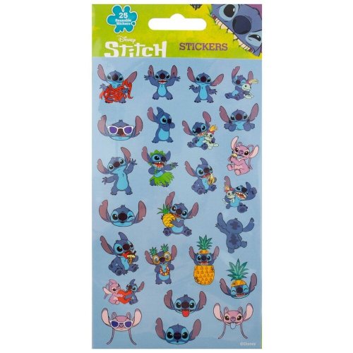 Tarra-arkki: Disney Stitch - Reusable Stickers (25pcs)
