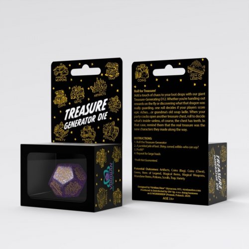 Viridian: Jumbo Dice - Treasure Generator Die D12 (Purple)