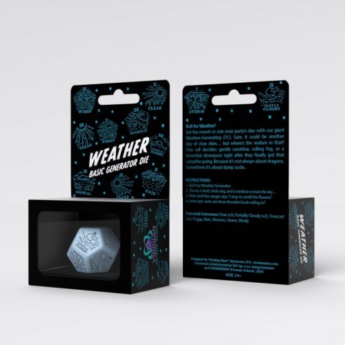 Viridian: Jumbo Dice - Weather Generator Die D12 (Blue)