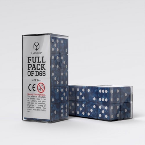 Q Workshop: Dice Set - Full Pack D6, Cobalt (20)