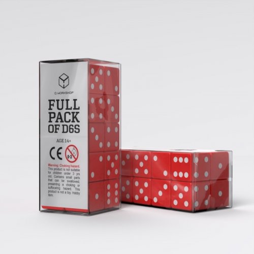 Q Workshop: Dice Set - Full Pack D6, Red (20)