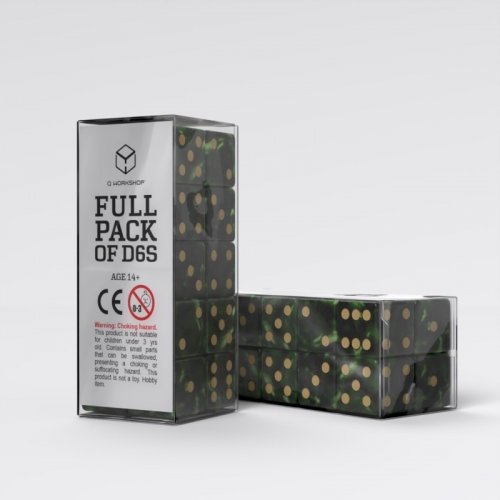 Q Workshop: Dice Set - Full Pack D6, Green (20)
