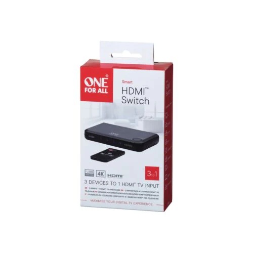 One For All: Smart 4K HDMI Switch (3 to 1)