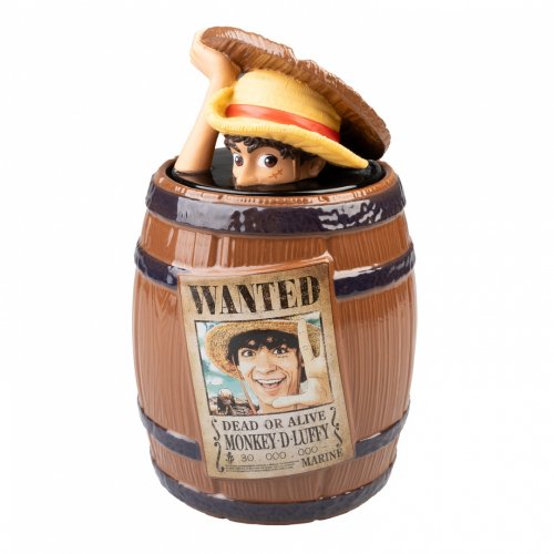 Keksipurkki: One Piece Netflix - Wanted Monkey D. Luffy Cookie Jar