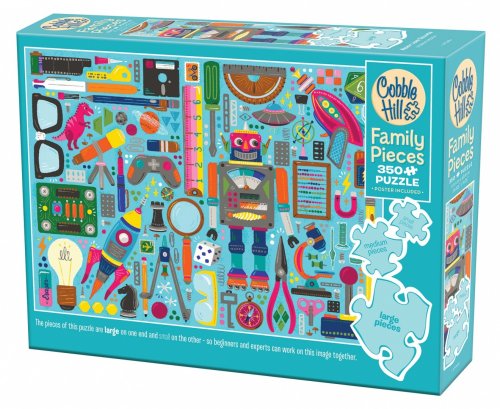 Palapeli: Nerdy Junk Drawer - Family Pieces (350)