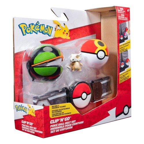 Pokemon: Clip N Go Poke Ball Belt Set (Repeat Ball, Dusk Ball And Cubone)