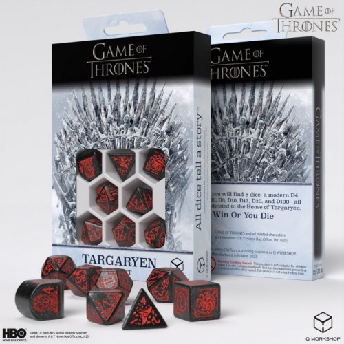 Noppasetti: Game Of Thrones - Targaryen Dice Set