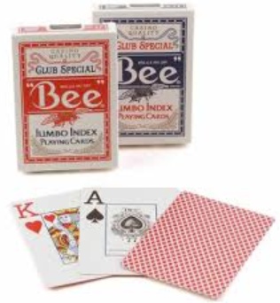 Pelikortit: Bicycle - Bee Jumbo Playing Cards (Red or Blue)