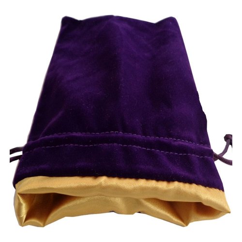 Noppapussi: Fanroll - Velvet Purple With Golden Satin, Large